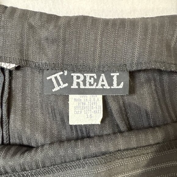 Vintage II Real Black With Stripes Skirt Size 16 Made in USA - Picture 4 of 9